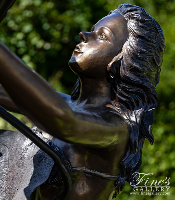 Bronze Fountains  - Two Mermaids And Lily Pads Fountain - BF-914